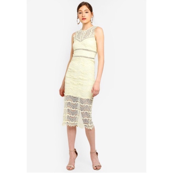 bardot mariano lace sheath dress